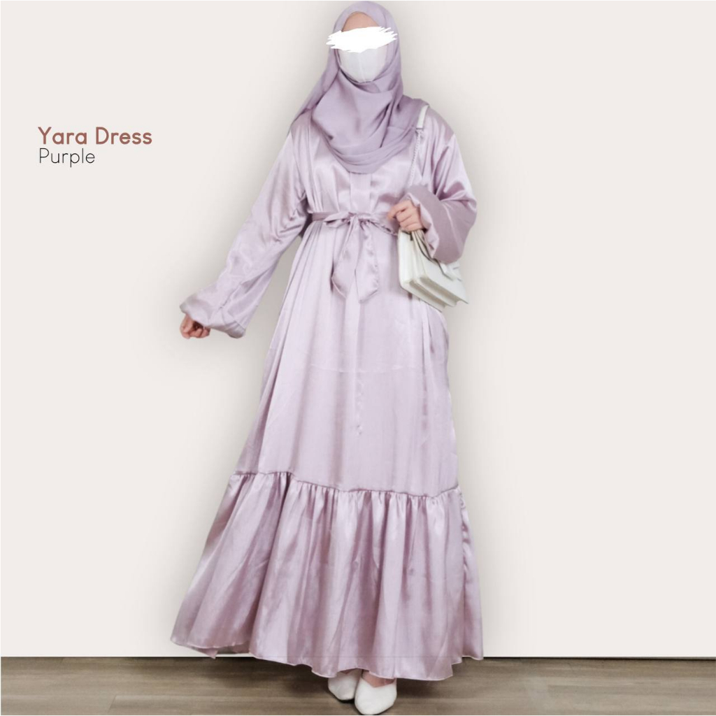 Mininos Yara Dress Shimer Gamis Kondangan Remaja Muslimah