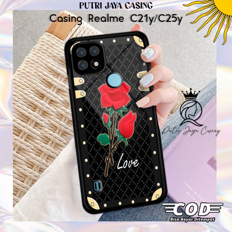 Case Hp Realme C21y C25y Casing Realme C21y C25y Motif FLOWER 02 Casing Terbaru Case Karakter Lucu C