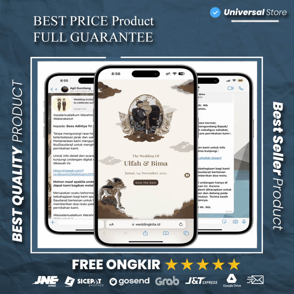 Koleksi 1.250+ Wedding Template Undangan Pernikahan Invitation Canva Video Animasi