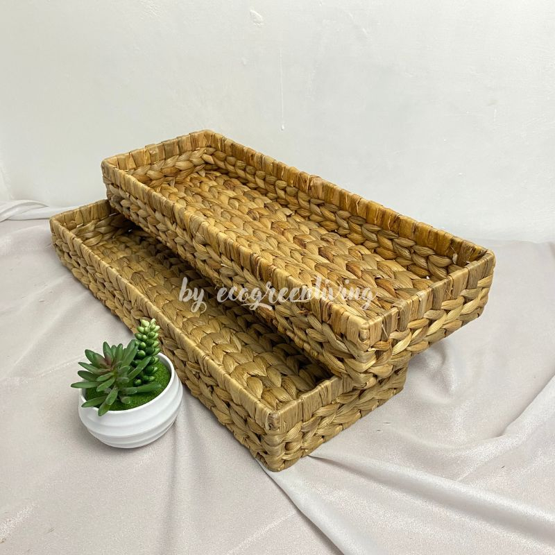 LONG TRAY NAPKIN / BAKI WATERHYACINTH TRAY NAPKIN FOR DESK / TRAY ENCENG GONDOK TATAKAN TOPLES