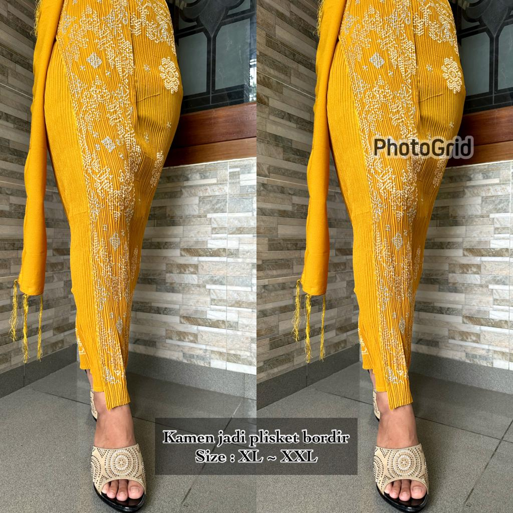 kamen jadi plisket po bordir +selendang