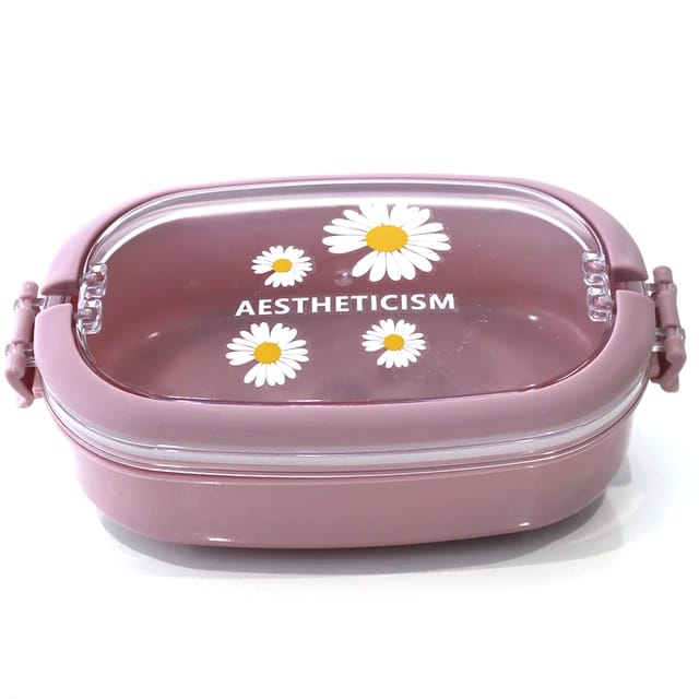 Lunch Box Set Kotak Bekal Makan flower + sendok garpu