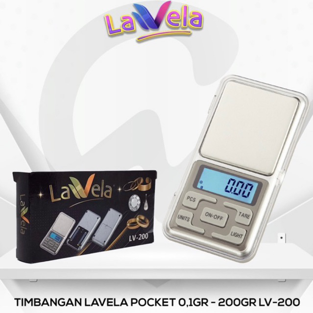 TIMBANGAN DIGITAL POCKET LV-200 GANTUNG LV-50TPH untuk timbangan emas dan barang lainnya merk LAVELA