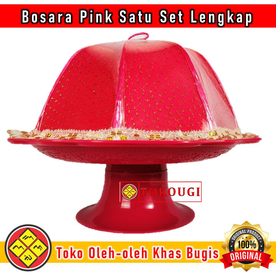 [COD] Bosara Satu Set Khas Bugis Makassar Lengkap Warna Pink