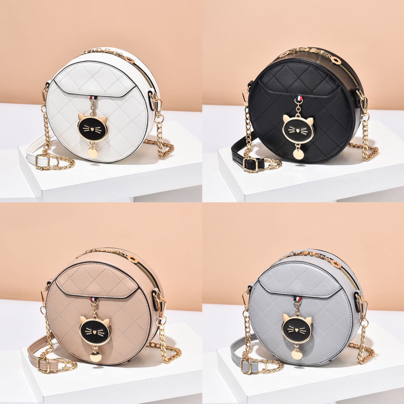 Slingbag Bulat/ Tas Selempang Wanita Import