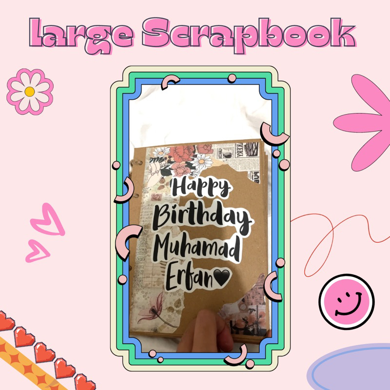 scrapbook besar custom / scrapbook 15x20cm / scrapbook vintage / custom scrapbook / album scrapbook