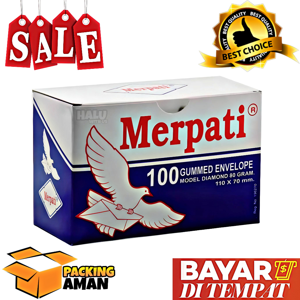 

(BISA COD) PROMO 100 Pcs Amplop Putih Kecil Polos Merpati / White Gummed Envelope