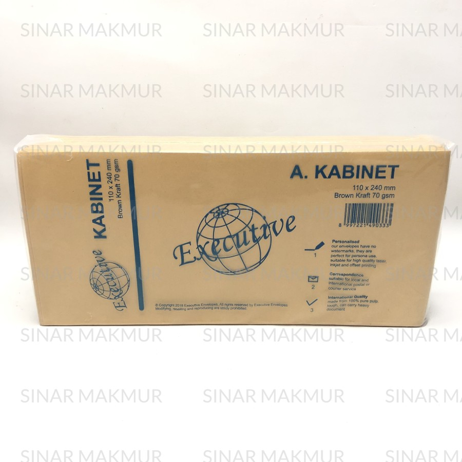 Amplop Coklat Cabinet / Kabinet Executive 110 Per Pack Isi 100