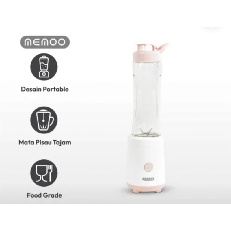 Blender Mini 600Ml MEMOO/Blender Portabel Pink