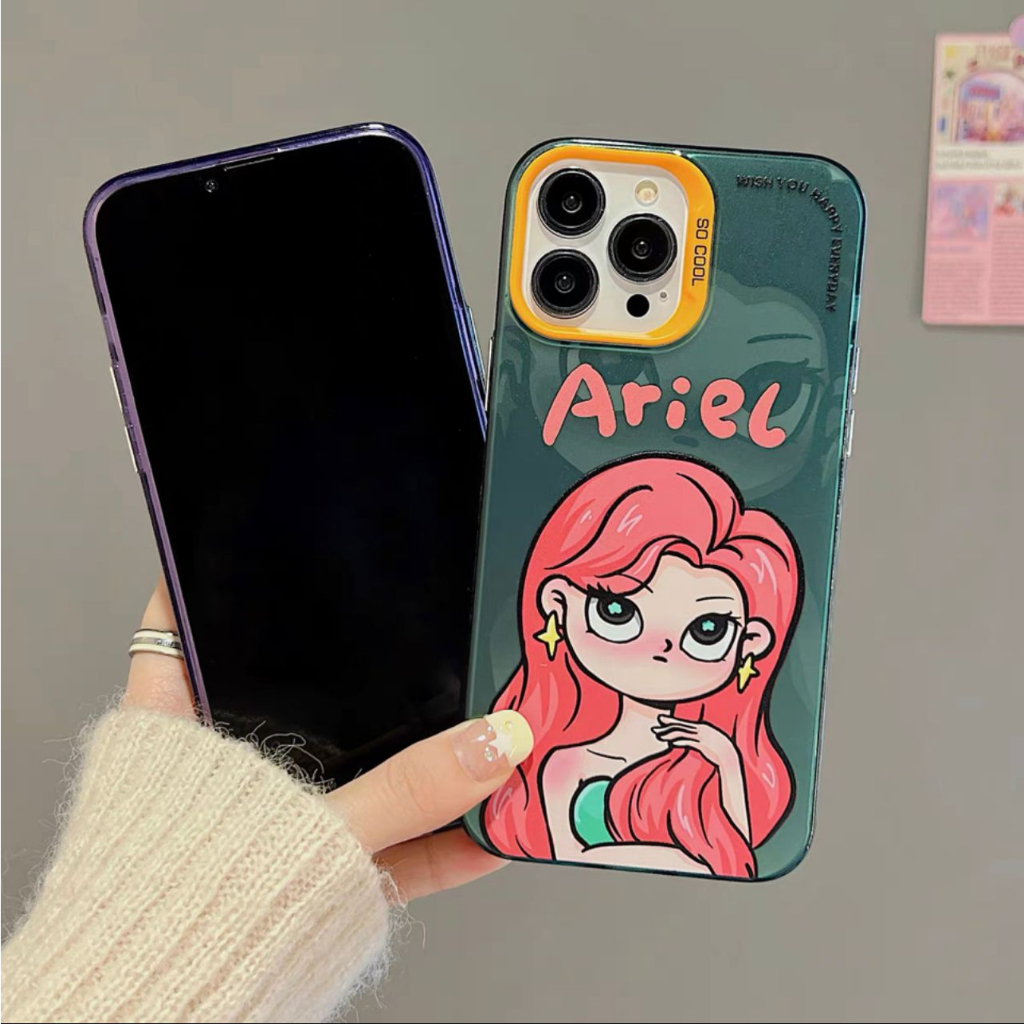 NEW PRINCESS CASE !!  SUPER FUNNY FACE PRINCESS ARIEL ALICE JASMINE IP 14 PROMAX 14 PRO 14 13 PROMAX 13 PRO 13 12 PROMAX 12 PRO 12  11 SOFTCASE