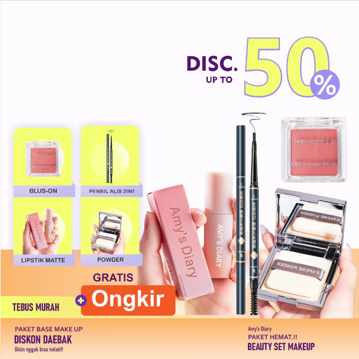 [PAKET HEMAT] Makeup Beauty Set AMY'S DIARY 4 Variations