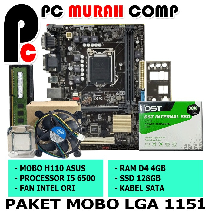 Motherboard Mainboard Mobo DDR4 1155 H110/ Paketam Mobo i5 Plus Ram