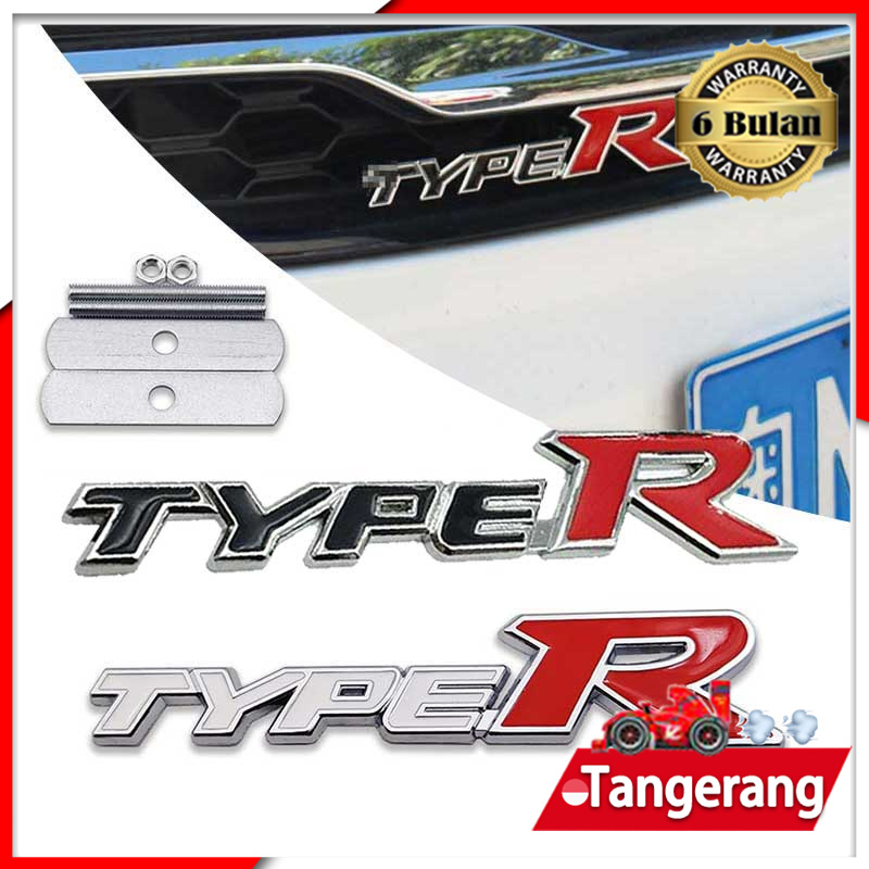 Emblem Type-R TypeR 3D Bahan Metal Untuk Honda Civic Xr-V Hr-V Accord