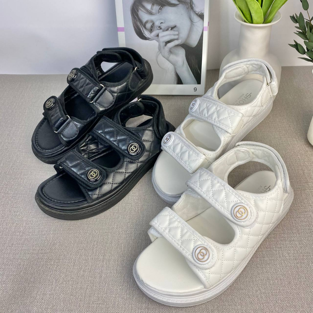 AGI5116 Sandal tali wanita import model wedges terbaru termurah 2strap cod jakarta