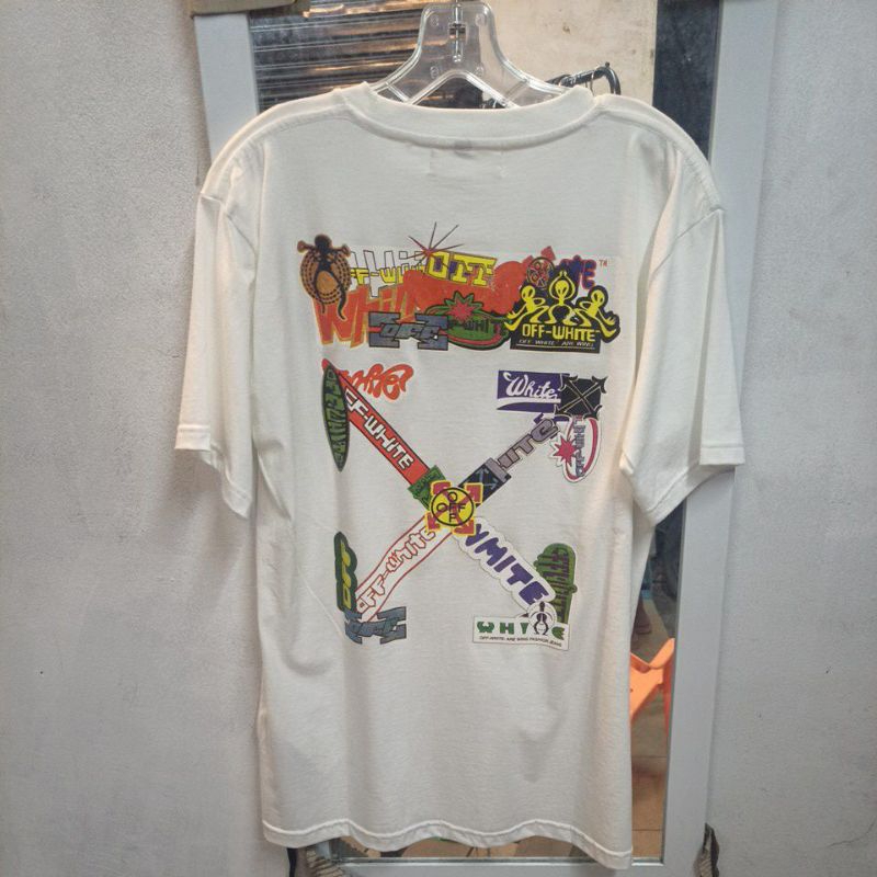 off white tee second branded