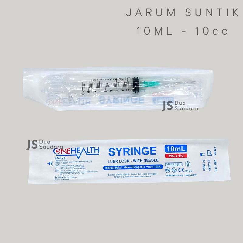 disposable syringe onehealth 10ML / spuit 10cc/ spoit 10cc / jarum suntik 10cc / jatum suntik onehealth