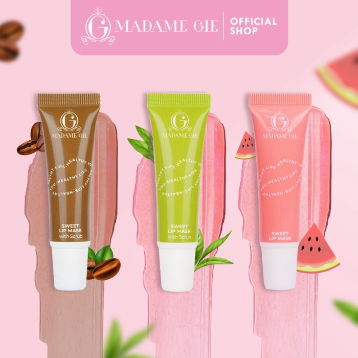 [10gr] Madame Gie Sweet Lip Mask With Scrub | Masker Bibir