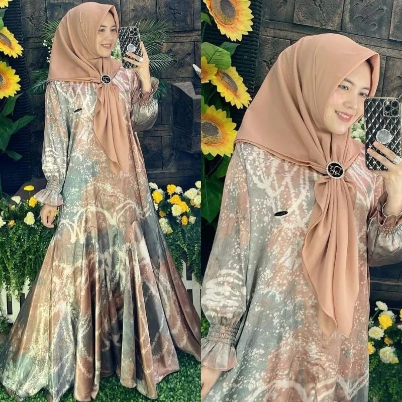 Gamis Aminah Tie Dye Terbaru/Gamis Jumputan / Gamis Palembang/ Gamis Cotton Mikro / Gamis Busui / Gamis Amstrak / Gamis Muslimah / Gamis / Dress