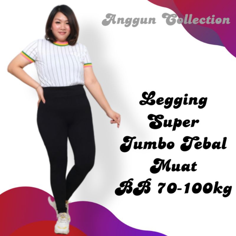 Legging Super Jumbo Tebal Leging Tebal Jumbo Muat 100kg