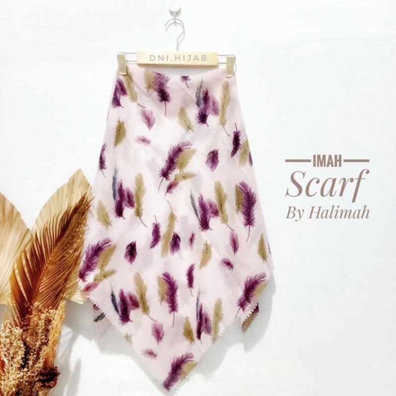 Segiempat Imah Scarf By Halimah 110 cm x110 cm Sifon Viney Laser Cut