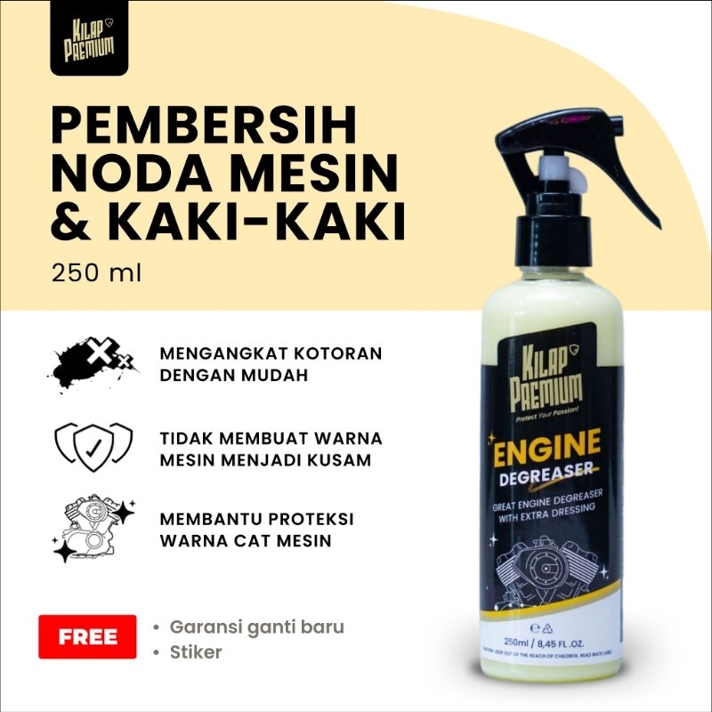 Engine Degreaser | Kilap Premium - Cairan Pembersih Mesin Motor Mobil