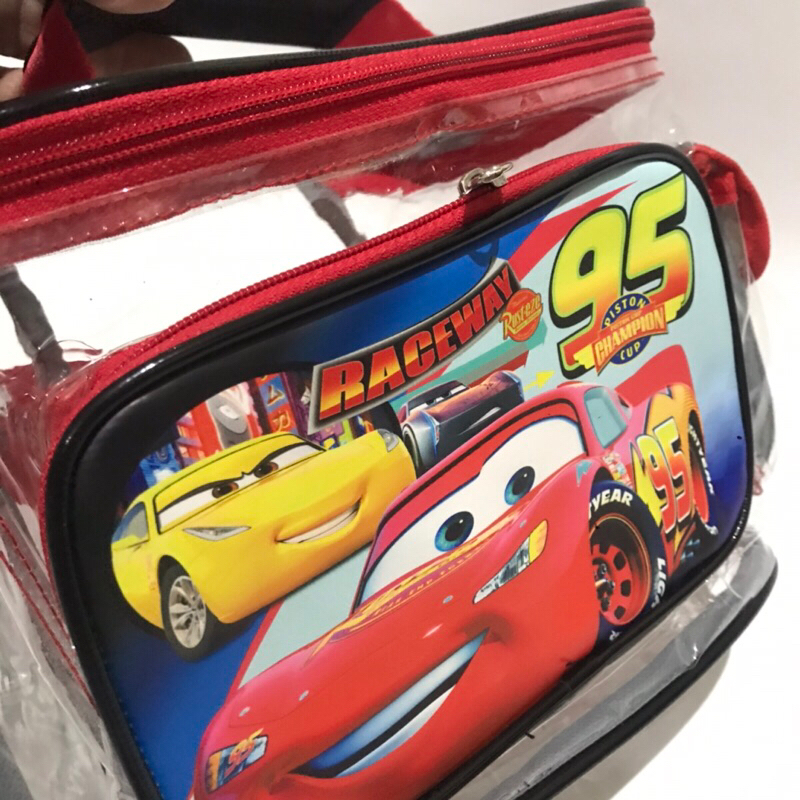 SHOWME TAS MAKAN ANAK SEKOLAH / TAS MIKA / BINGKISAN / ULANG TAHUN / GOODIEBAGS / TAS RENANG / TAS BOTOL AIR / TAS BABY / SLINGBAGS / KARAKTE CARS MOBIE MCQUEEN LIGHTNING  CUTE