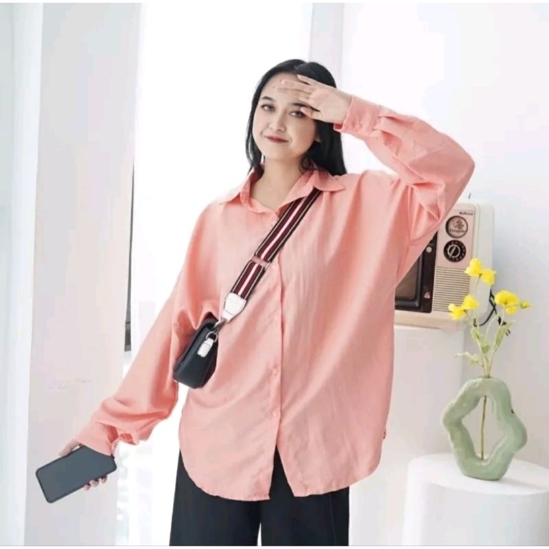 AT DEXY LOOSE OVERISZE SHIRT |PAKAIAN WANITA