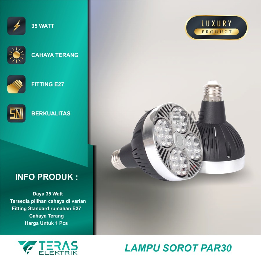 Lampu sorot par30 35Watt lampu sorot fitting e27 35w