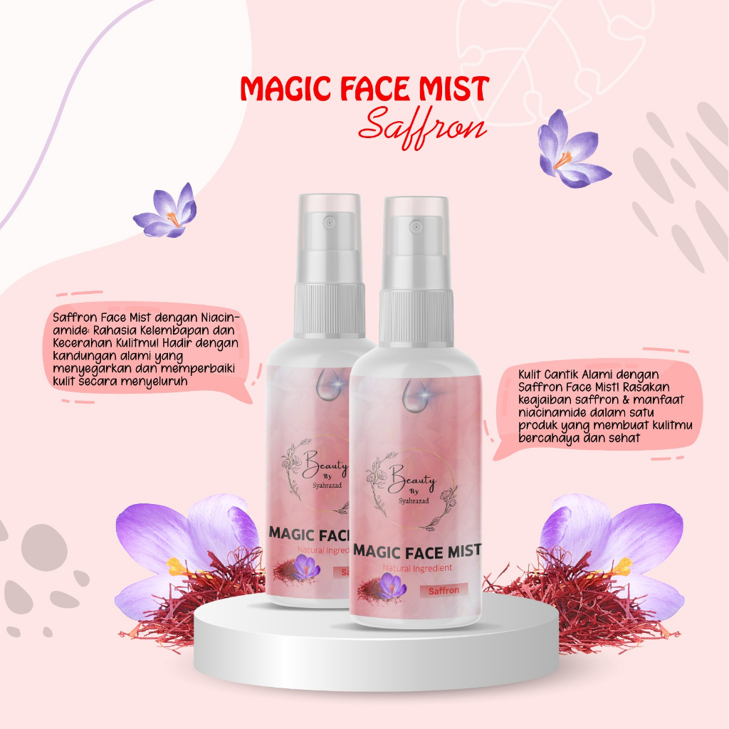 SAFFRON MAGIC FACE MIST Beauty By Syahrazad