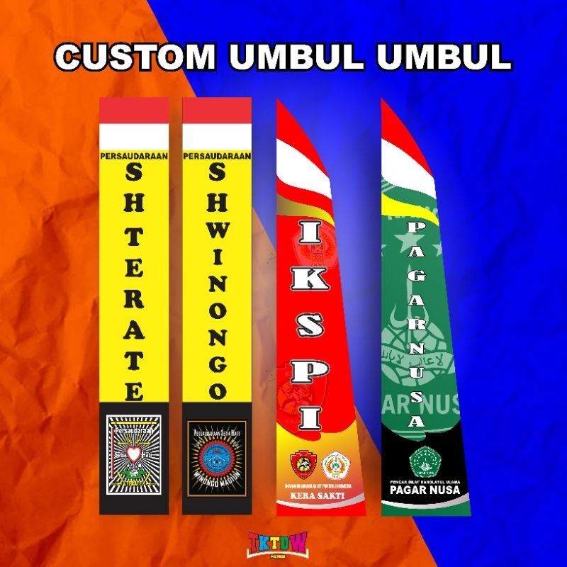 UMBUL UMBUL CUSTOM ( DESAIN BEBAS MURAH SATUAN BISA )