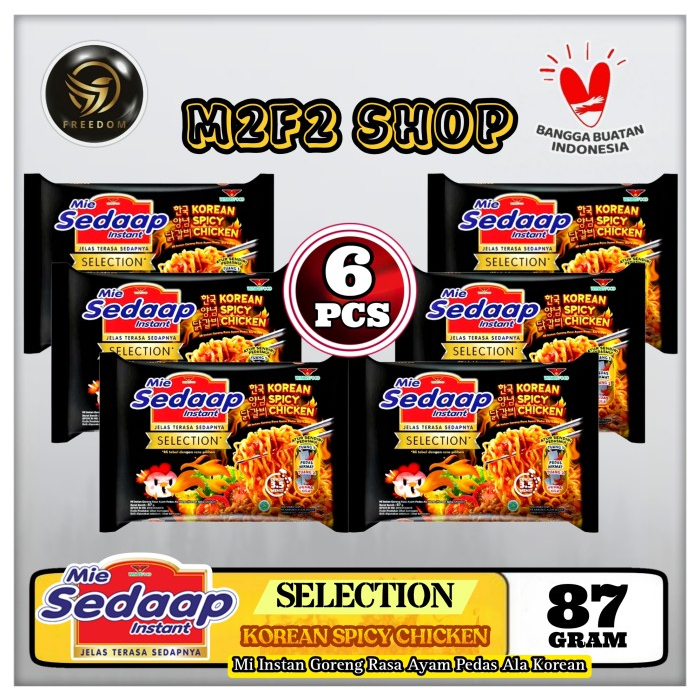 

Mie Sedaap Instant Goreng Korean Spicy Chicken | Bag - 87 gr (Kemasan 6 Pcs)