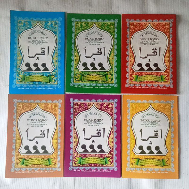 buku iqro kecil 1 set 6 pis