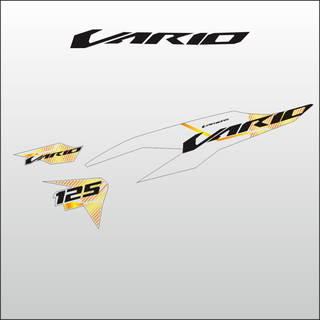 STRIPING STIKER LIS VARIO 125/150  NEW 2018/2020 TRANSPARAN  MALAYSIA
