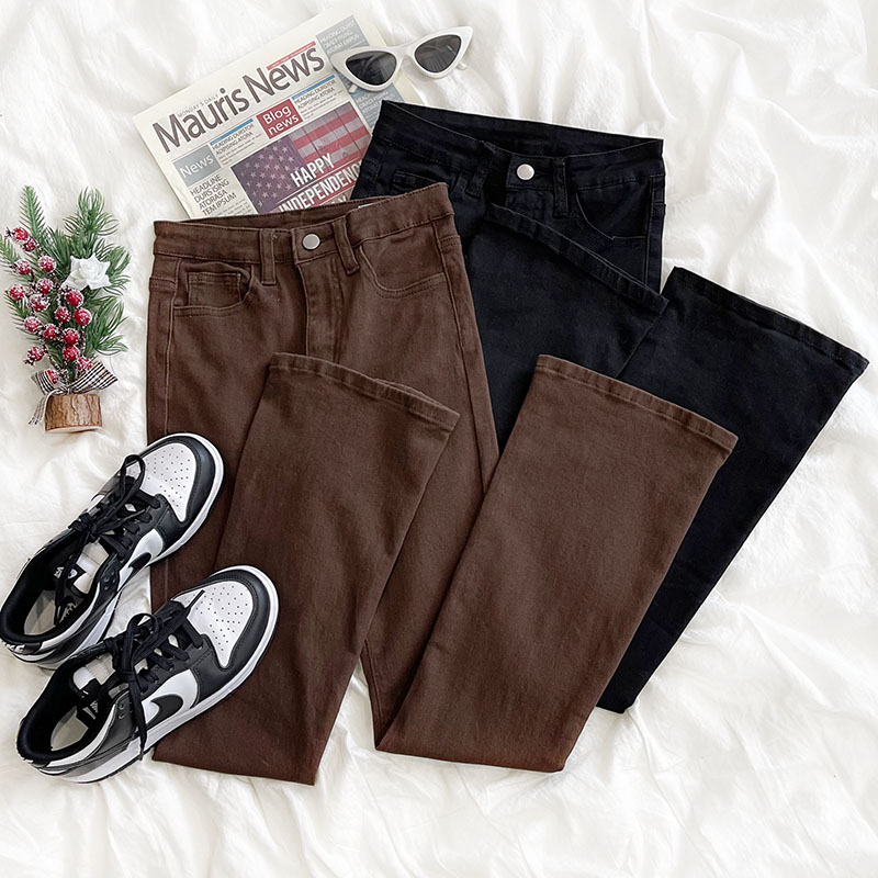 Celana Kulot Highwaist Wanita Flare Pants Loose Terbaru Kekinian Celana Panjang Brown jeans