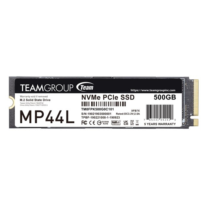 TEAMGROUP SSD MP44L 500GB M.2 NVMe PCIe 4.0