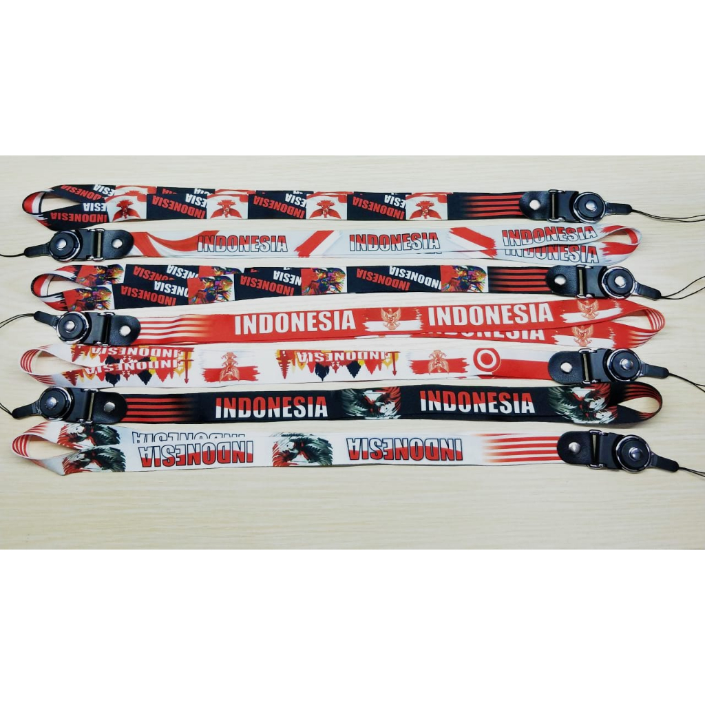 Edisi spesial HUT RI MERDEKA KE 78 Tali gantungan hp keren motif garuda Indonesia lanyard gantungan kartu spesial edition DLL