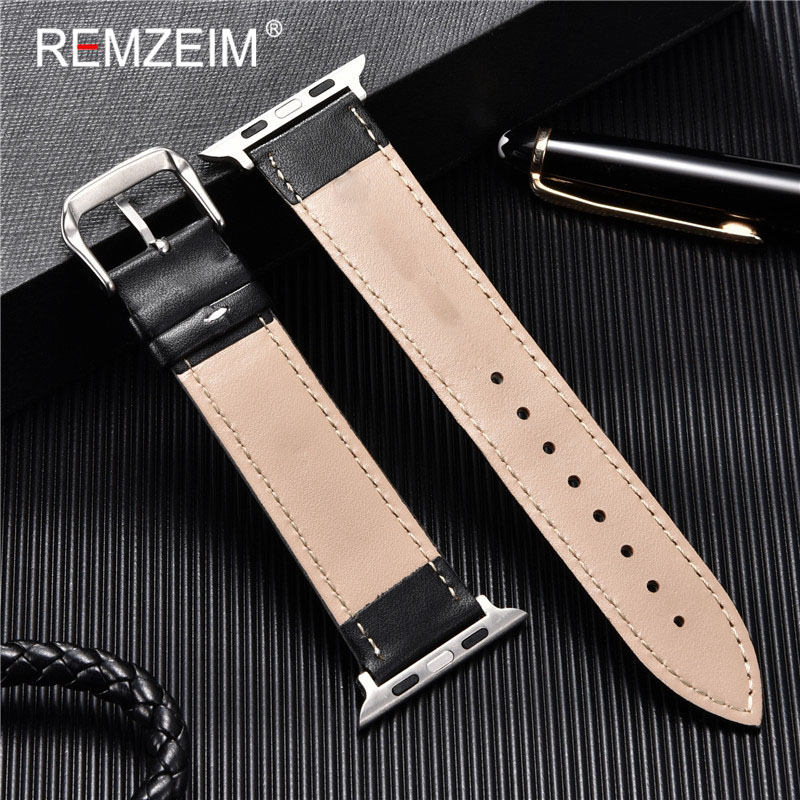 Strap Jam Leather Watchband 38 40 41 mm for Apple Watch - RZ01