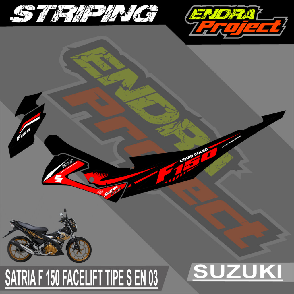 [COD] Stiker SATRIA FU FACELIFT TIPE S striping SATRIA FU FACELIFT TIPE S  motor SUZUKI motor EN03