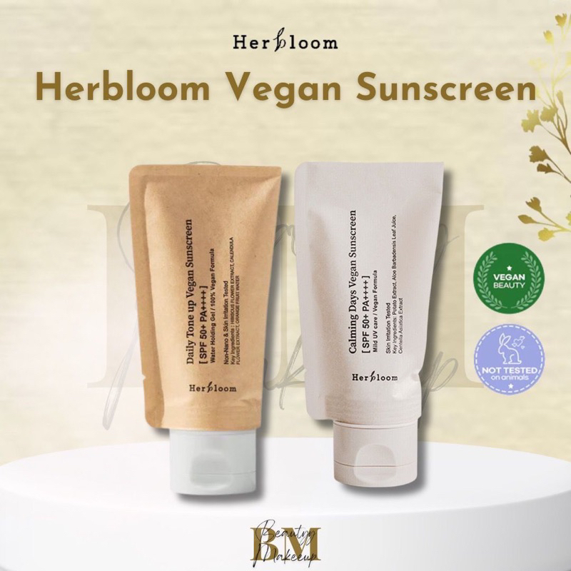 HERBLOOM KOREAN VEGAN SUNSCREEN | CALMING DAYS | DAILY TONE UP 50ML