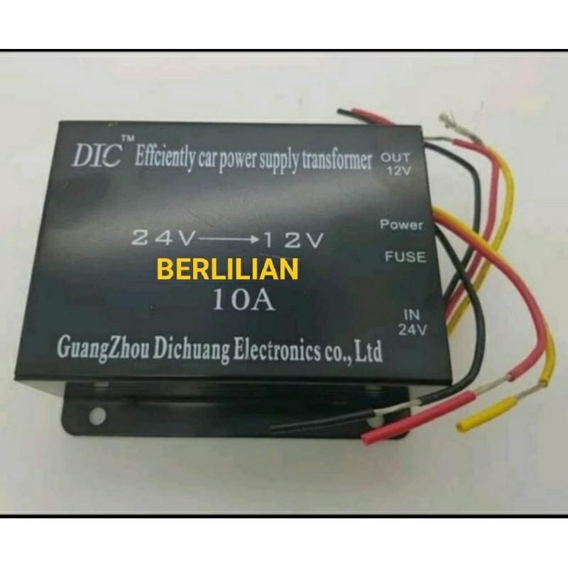 Step Down 10A merek DIC Converter DC 24V to 12V 10A