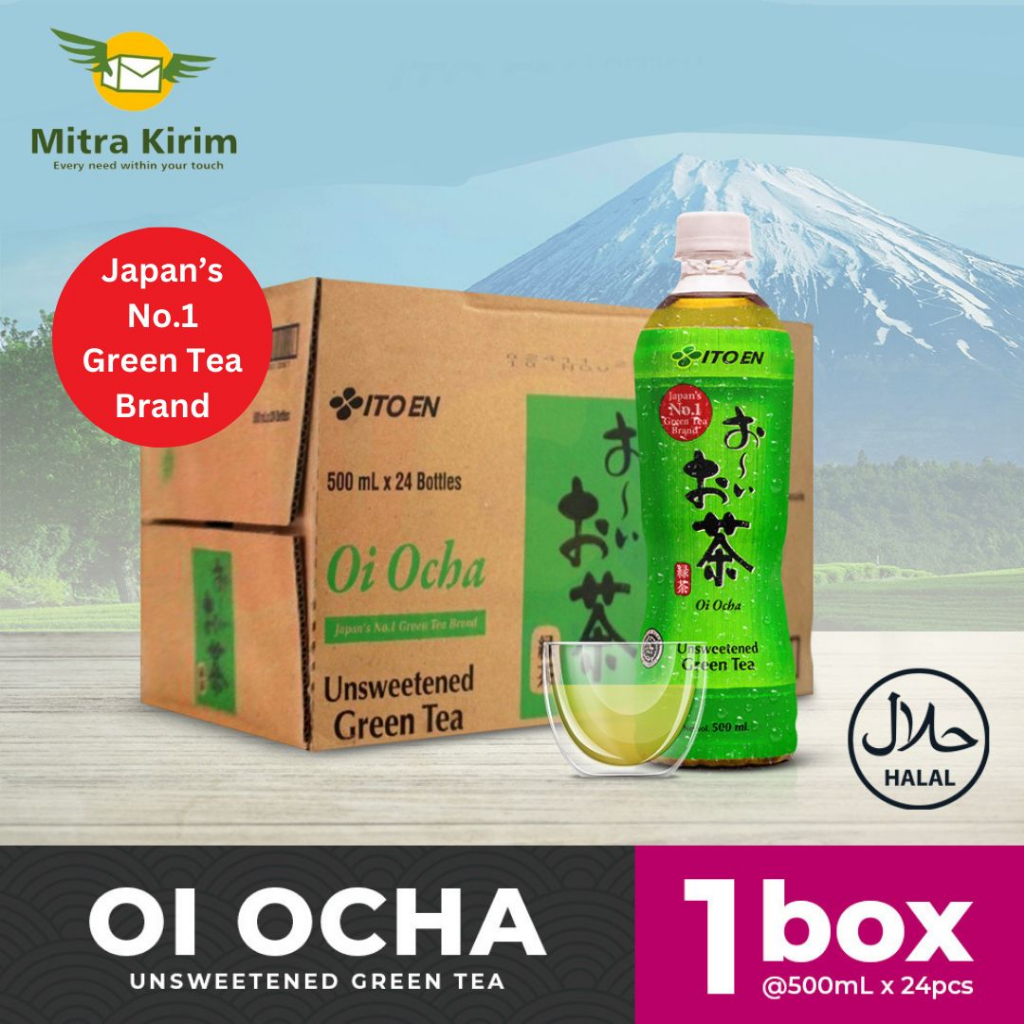 

ITO EN Oi Ocha Green Tea/Hojicha No Sugar 500ml - Per Dus Isi 24 Pcs