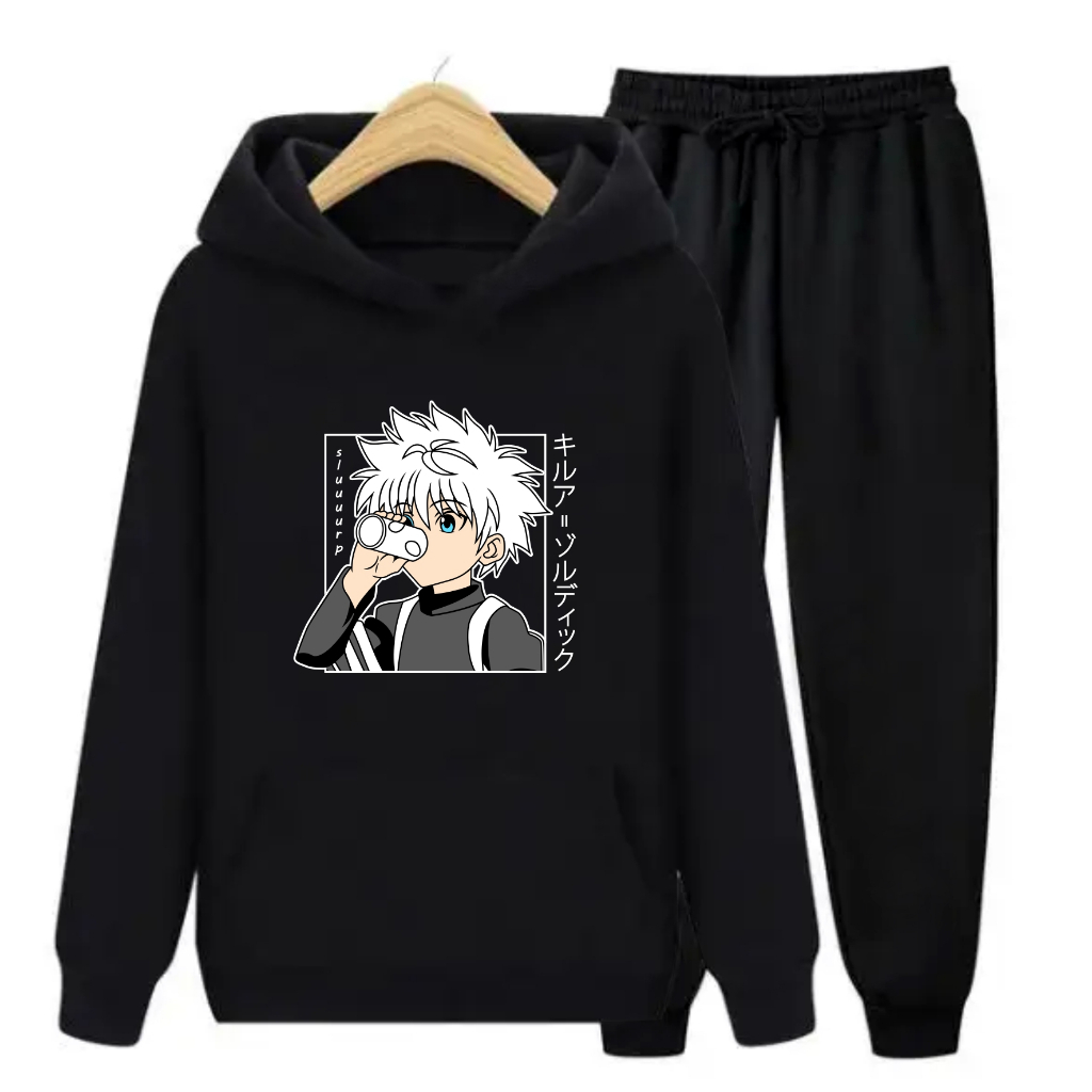 FenishaStore ANIME KILLUA X HUNTER Sweater Hoodie Atasan Dan Setelan Anak Usia 4-13Tahun Bisa Bayar Ditempat COD