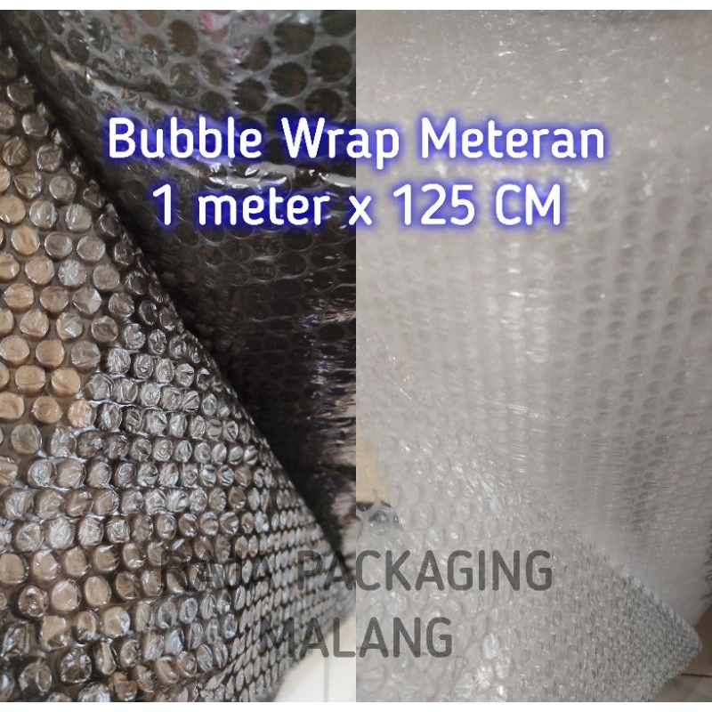 

Bubble Wrap GMP Hitam Bening Potongan Meteran 1m x 125cm Murah