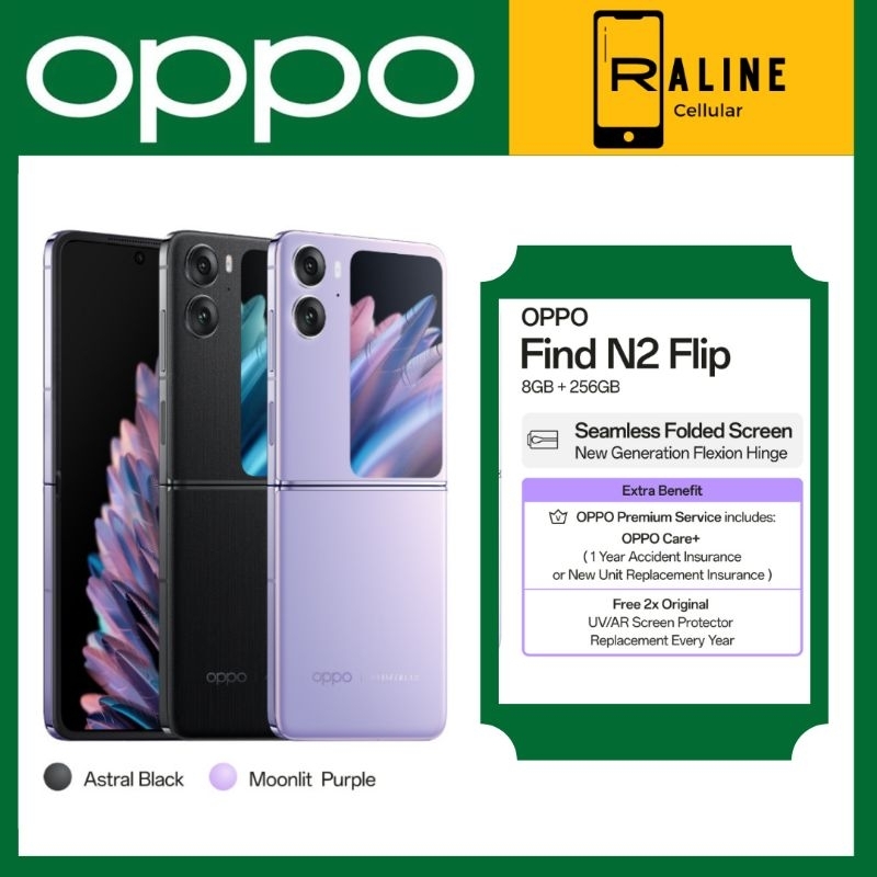 OPPO FIND N2 FLIP RAM 5G RAM 8GB - 256GB GARANSI RESMI BY OPPO