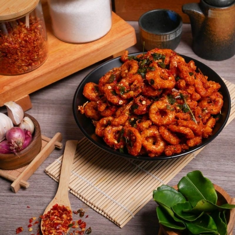 

CINCIN UDANG DAUN JERUK PEDAS/ORI 100gr