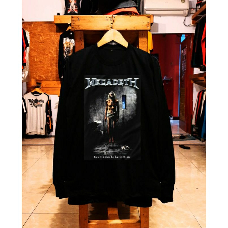 KAOS PANJANG BAND  METAL MEGADETH ORIGINAL DISTRO - KAOS PANJANG PRIA BAND METAL DISTRO ORIGINAL TER