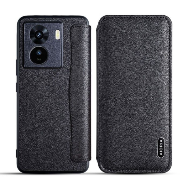 Unik VIVO IQOO Z7 5G / IQOO Z7X CASE LEATHER FLIP CASE AIORIA LEATHER FLIP - BLACK VIVO IQOO Z7 5G B