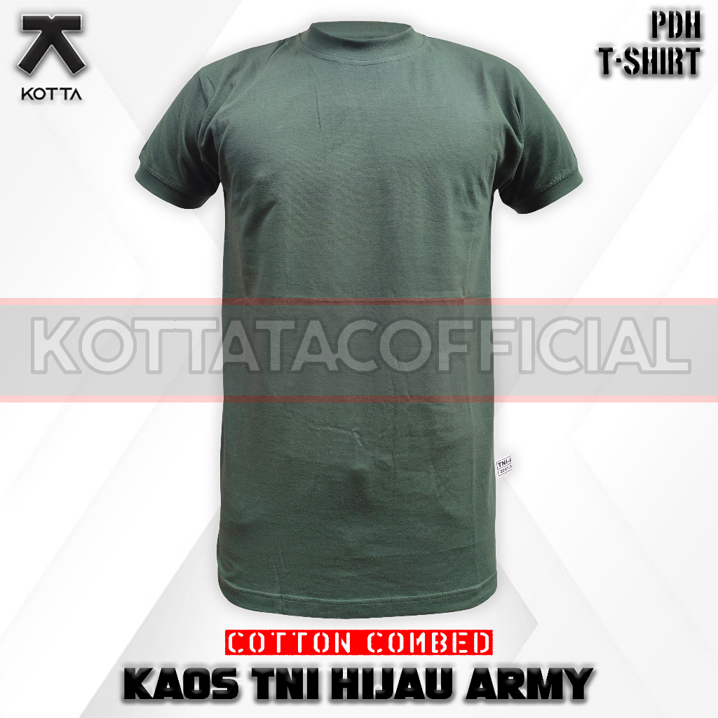 KAOS DALAMAN PDL PDH TNI KATUN JATAH HIJAU ARMY