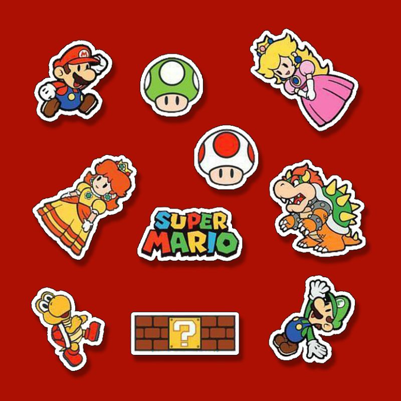 

Stiker Aesthetic Bahan Vinil Super Mario Series