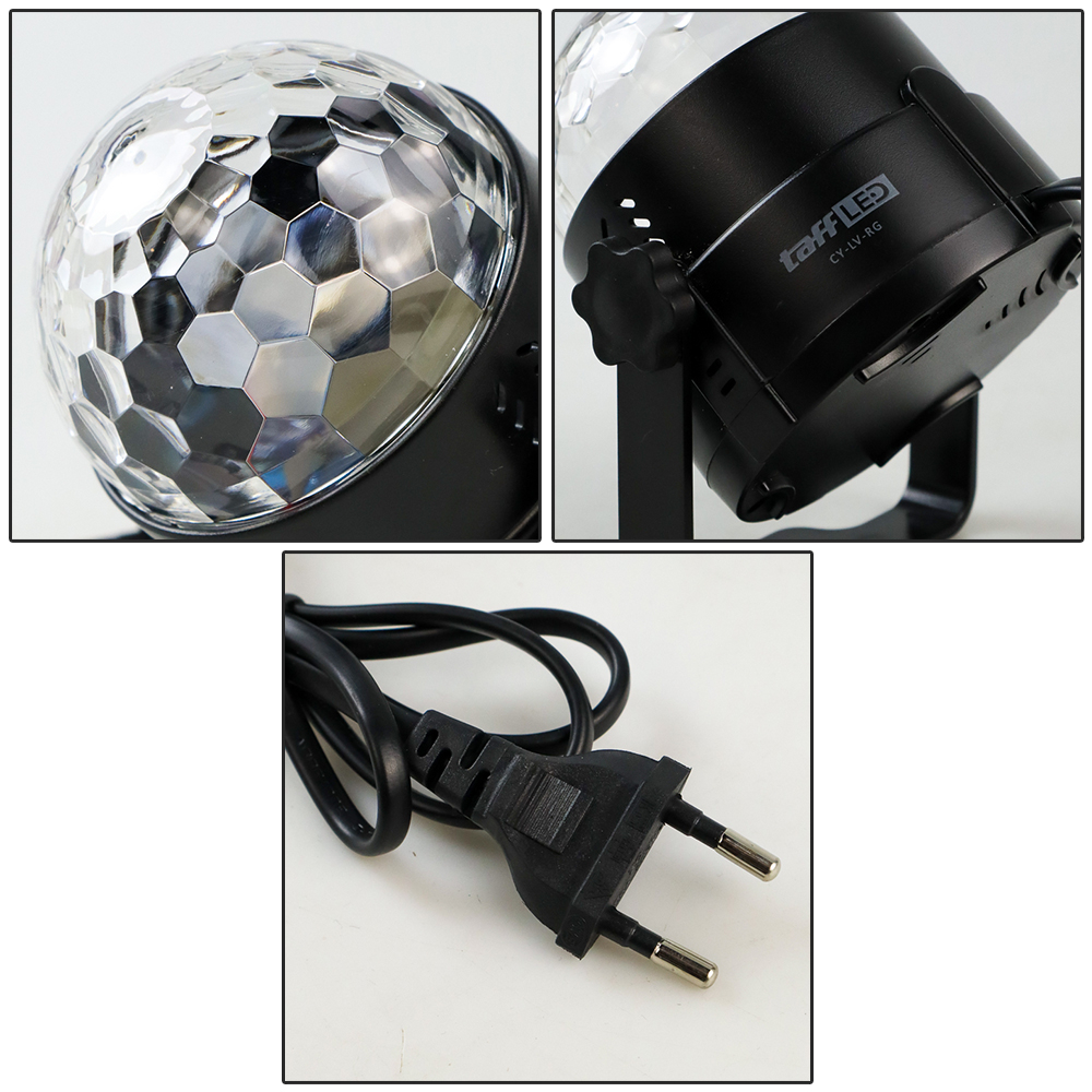 TaffLED Lampu Disco Putar LED RGB 240V 6W with Remote Control - CY-LV-RG - Multi-Color